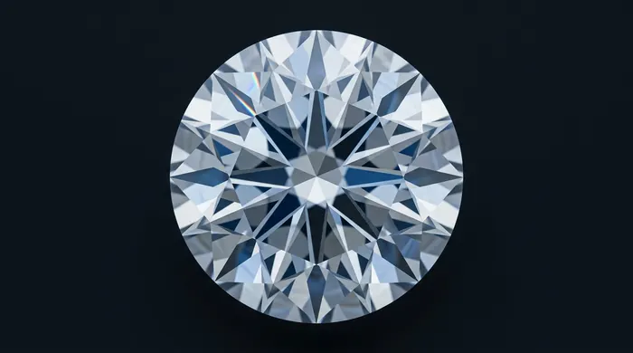 Round brilliant cut diamond, viewed from above
